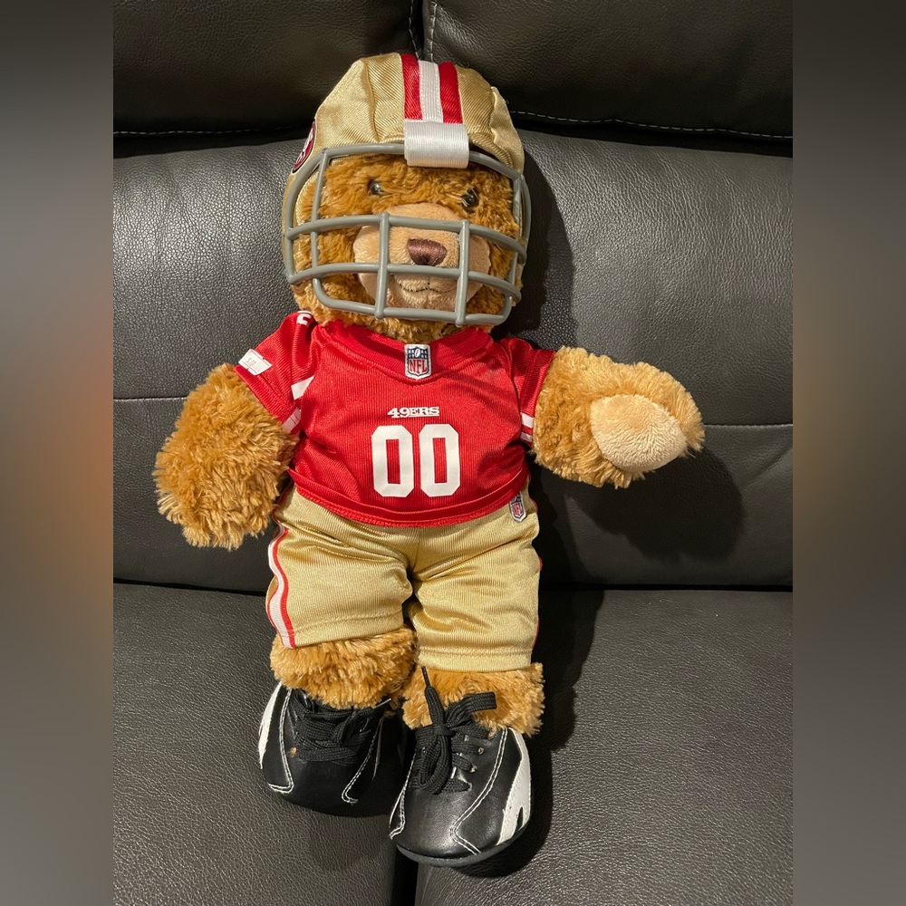 Build- A-Bear NFL Teddy Bear in Red and Gold Jersey